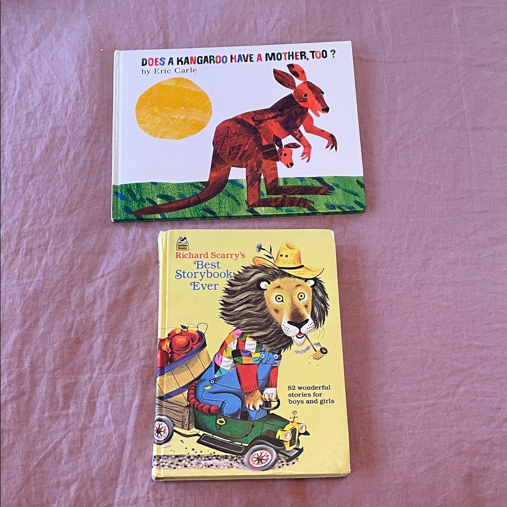 Eric Carle book and Richard Scarry Kids Storybook Set Both hardcover